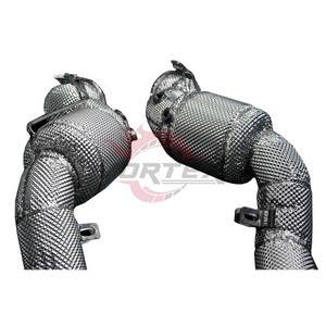 กระจกป้องกันความร้อน SS304น้ำวนท่อล่างสำหรับเฟอร์รารี F12 Berlinetta 812ความเร็วสูง6.5L V12ประสิทธิภาพการทำงาน - Product Image 2