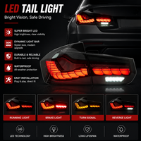 Conjunto de Luces Traseras LED Escama de Dragón para Serie 3 F30 F35 2013-2018, Luz Trasera con Intermitentes Secuenciales Dinámicos, Rojo, Piezas de Actualización Nuevas