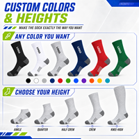 Chaussettes de sport en coton mi-mollet avec logo personnalisé, faible MOQ, respirantes et anti-transpiration, pour la course et le basketball