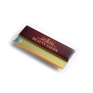 Customized Logo Portable Wine Red Rectangle Nameplate Office Name <b>Badge</b> - Product Image 3