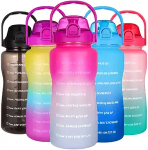 Botol Air Minum Olahraga Tritan Kebugaran Bebas BPA 2L Gym Gradien