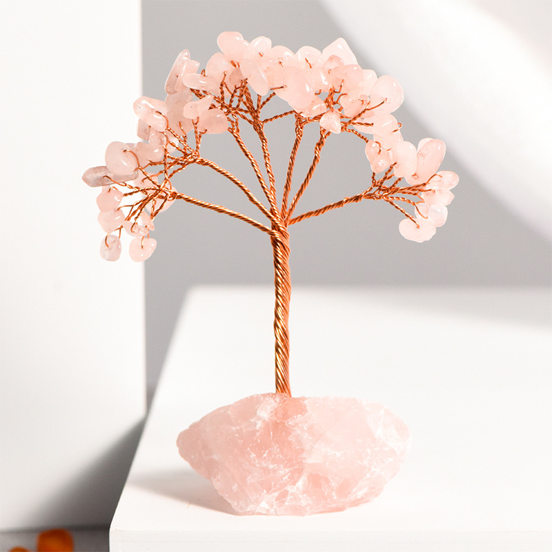 Base en cristal rose - quartz rose