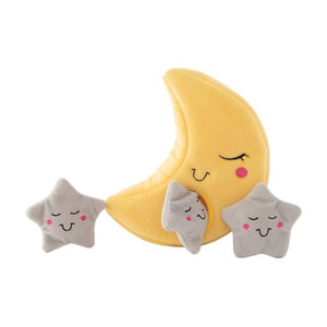 S383 nouveauté animal <span class=keywords><strong>de</strong></span> compagnie chien chat playtime poupée jaune lune et étoiles ensemble durable interactif animal chat chien en peluche lune étoile jouet - Product Image 1