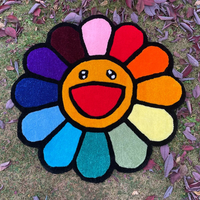 Tapis de sol en laine acrylique, fait à la main, pour chambre à coucher et salon