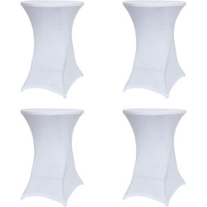 Cubierta de mesa de cóctel ajustada redonda de colores personalizados al por mayor cubierta de mesa elástica de LICRA para boda - Product Image 1