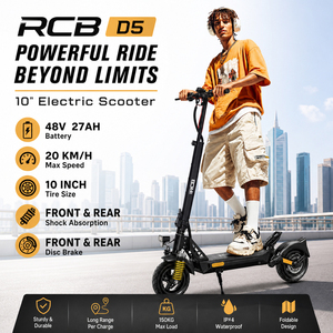 Trottinette électrique tout-terrain pliable pour adulte APP UK Stock RCB D5, batterie amovible en aluminium 48V 27Ah, autonomie 100km, puissante - Product Image 1