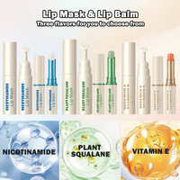 Hydratation biologique Baume à lèvres naturel imperméable hydratant hydratant à la vitamine E Ensemble de baume à lèvres et de masque 2 en 1