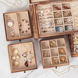 El diseño extraíble del joyero de madera maciza <span class=keywords><strong>para</strong></span> mujer se puede utilizar <span class=keywords><strong>para</strong></span> <span class=keywords><strong>almacenar</strong></span> collares, anillos y otras cajas de almacenamiento y estantes de exhibición - Product Image 3