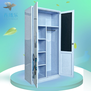 <span class=keywords><strong>Armadio</strong></span> in Tessuto con Anta <span class=keywords><strong>a</strong></span> Battente di Alta Qualità con <span class=keywords><strong>Specchio</strong></span>, Guardaroba in Acciaio con Immagine Personalizzata dalla Fabbrica del Guangdong - Product Image 5