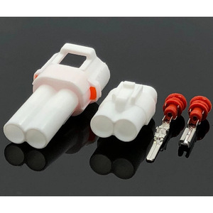 Connecteur étanche blanc pour voiture et moto, 2 positions, mâle/femelle, IP20, en plastique, pour usage automobile - Product Image 1