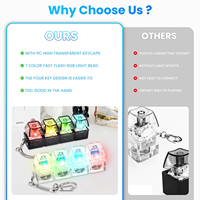 Llavero Antiestrés Personalizado de Plástico Ligero con Teclado Clicker y Luces LED