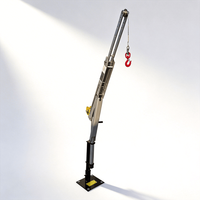 Mini grue à flèche électrique manuelle 360° en aluminium avec capacité de 400-800 kg pour balcon, bateau et camionnette