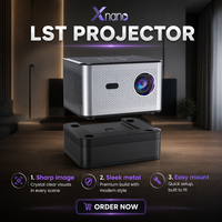 XNANO 2024 X3 MAX Mini Projecteurs Intelligents Android 11 WIFI LED 8K Vidéo Full HD 720P Pocket Home Cinéma 4K Projecteur avec Batterie