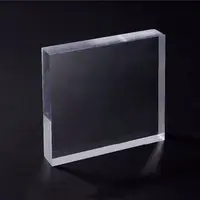 Generic Small 20mm thick transparent acrylic block brand display logo brick ring jewellery stand base clear blank PMMA panel