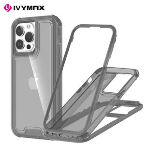 IVYMAX Factory Direkt verkauf Gleiche Farbe Combo Case Luftkissen Telefon hülle Telefon abdeckung 3 in 1 Bunter transparenter Schutz