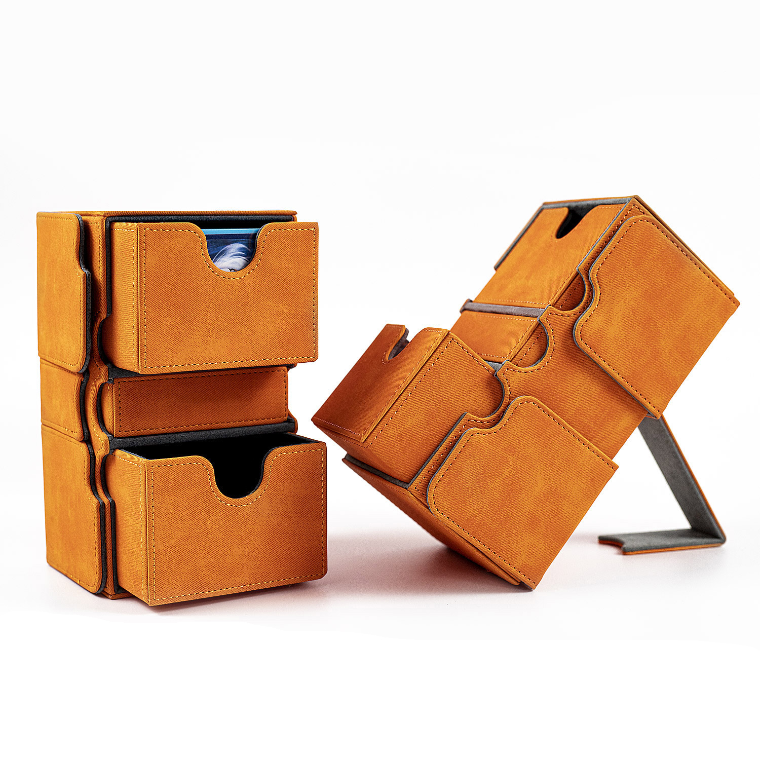 Палуба Коробка для карт из искусственной кожи Deck чехол изготовленный на заказ игральной карты Box торговые карты Чехол