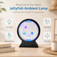 Petite lampe de nuit LED en forme de méduse, changeante de couleur, design européen, rechargeable par USB, lampe de décoration pour chambre à coucher, cadeau pour la maison