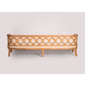 <span class=keywords><strong>Divano</strong></span> Nuziale Classico <span class=keywords><strong>Vintage</strong></span> <span class=keywords><strong>Curvo</strong></span> in Legno Massello con Rivestimento in Tessuto di Lino per Noleggio Eventi Matrimoniali - Product Image 2