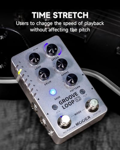 Pédale Groove Looper MOOER, machine à rythmes, enregistreur de boucles stéréo pour guitare, 121 rythmes de batterie, logiciel d'édition (X2) - Product Image 4