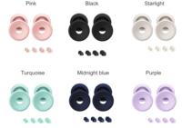 Bouchons d'oreilles en silicone CE EN352 23dB SNR Réduction du bruit Réutilisables Protection auditive pour dormir sur le côté Logo personnalisé
