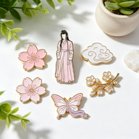 Broches en alliage de zinc émaillé haute brillance, badges métalliques personnalisés, épingles de mode pour événements et cadeaux souvenirs