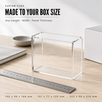 Boîte de présentation magnétique en acrylique transparent personnalisée avec couvercle, anti-poussière, pour cartes TCG, protection pour collection et rangement