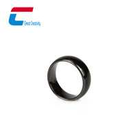 Anneau NFC en céramique avec logo personnalisé RFID, tendance, 13,56 MHz, programmation intelligente, anneau RFID