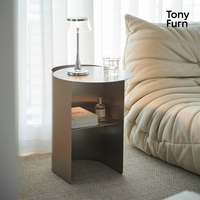 Table console moderne et créative en acier inoxydable irrégulier pour salon, meuble de rangement et porte-revues