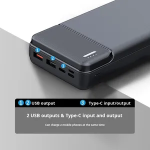 Power Bank Personalizzato in Plastica 22.5W 30000mAh Grande Capacità con LOGO Stampato Alimentatore Portatile per Ricarica Rapida all'Aperto - Product Image 3