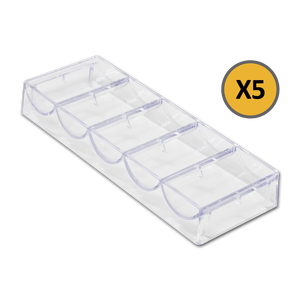 Chips and Games - Juego de 5 bandejas acrílicas para fichas de póker con capacidad para 100 fichas - Product Image 2