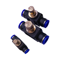 Vanne de régulation 4-12 mm pour flux d'air, raccord rapide pour tuyau, gaz, eau, vanne de contrôle pneumatique, connecteur de réglage, accouplement rapide