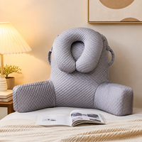 Lesekissen mit Nacken- und Rückenstütze Ergonomisches Polyester-Hohlfaserkissen für Bett Sitzen Fernsehen Gaming Entspannen