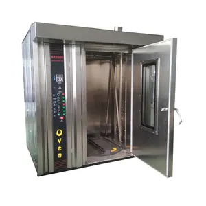 2020 Shanghai Jingyao 16 32 bandejas giratorio hornos proveedor de calidad tostada galletas de aire caliente eléctrica horno rotatorio