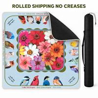 Nouvel ensemble de Mahjong américain en acrylique à 4 couches, motif floral d'oiseaux de dessin animé, tuiles de Mahjong personnalisées, jeu de loisirs, cadeau