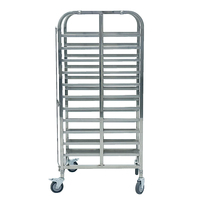 Vente directe par l'usine 201/304 acier inoxydable métal pain plateau de cuisson casserole support chariot pour cuisine Restaurant