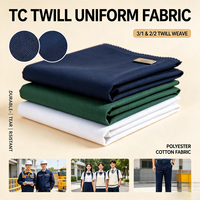 Tissu de travail en sergé TC robuste, résistant aux déchirures, pour pantalons et uniformes de travailleurs industriels