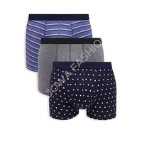 Calzoncillos bóxer para hombre de algodón/spandex transpirable, venta al por mayor OEM, bordado 3D, color personalizado, corte clásico, lavables a máquina