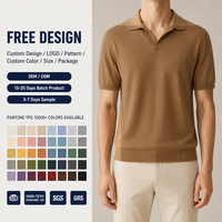 Polo en tricot personnalisé OEM pour homme, manches courtes, tricot de qualité supérieure, vêtements en tricot personnalisés pour les marques de mode lifestyle, pull pour homme