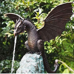 Fuente Spray Dragon Water Feature Gothic Garden Estatua Escultura de resina para el hogar <span class=keywords><strong>Restaurante</strong></span> al aire libre Decoración - Product Image 5