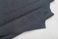 Tissu tricoté à l'aiguille épais et fin, 260 GSM, 97 % polyester, 3 % élasthanne, largeur 70 pouces, matériau texturé lourd pour t-shirts de créateurs