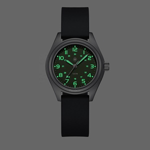 Montre sport pour femme de petite taille, mouvement à quartz, bracelet en cuir/silicone, boîtier personnalisé, aiguilles lumineuses - Product Image 5