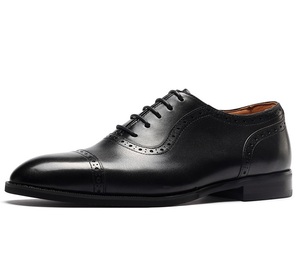SF0021F nouvelle vente chaude trois affaires communes <span class=keywords><strong>chaussures</strong></span> Oxford formelles <span class=keywords><strong>chaussures</strong></span> en cuir pour hommes noirs - Product Image 5