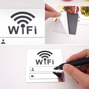 Autocollant Miroir Acrylique WiFi pour Lieux Publics, Maisons, Boutiques – Panneau d'Affichage pour Compte et Mot de Passe WiFi (écriture manuscrite) - Product Image 2