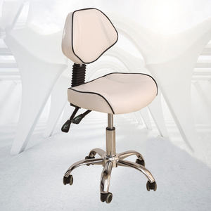 White Classic Multifunctional Pedicure Chair Copper/Glass Backrest Nail Salon Technician Chair Customizable Color Heat Vibration - Product Image 6