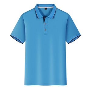 Pria kualitas tinggi untuk kemeja <span class=keywords><strong>Polo</strong></span> kustom Logo pola Solid kain rajutan untuk latihan atau pakaian sehari-hari - Product Image 4