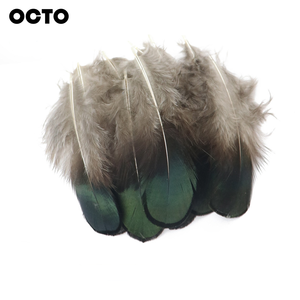Bricolage 100 pièces 4-8CM cuivre Amherst pour femme, irisé, vert, Bronze, plume de <span class=keywords><strong>faisan</strong></span> doré, Plumage - Product Image 2