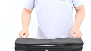 กระเป๋าใส่เครื่องสำอางสำหรับเดินทาง รุ่นใหม่ ขายดี ช่องเดียว แบบสะพายข้าง น้ำหนักเบา ทนทาน ความจุเยอะ สไตล์ลำลอง ซิป - Product Image 4
