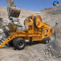 Petit concasseur à marteaux à boîte de vitesses contrôlée par PLC, 10 tonnes max, 60 t/h, moteur AC, alimenté au diesel, équipement minier pour la vente