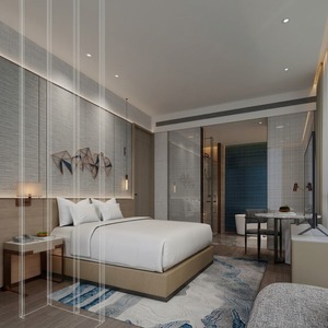 โรงงานผลิตเฟอร์นิเจอร์ห้องนอนโรงแรม |   แพ็คเกจห้องพักแบบกำหนดเองพร้อมบริการออกแบบ จัดหา ตรวจสอบคุณภาพ และติดตั้ง - Product Image 3