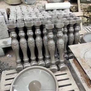 60cm 70cm Leaf Shape Concrete Precast Baluster Mold Decorative PC <b>Plastic</b> Material Handrails Railings Reazone Molds RZPC - Product Image 2